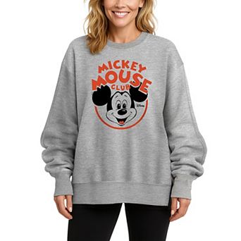 Women's Disney's Mickey Mouse Club Vintage Oversized Fleece Crew Sweatshirt