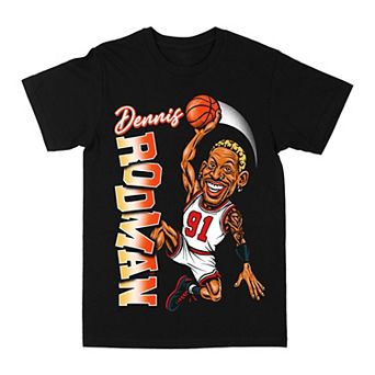 Men's Dennis Rodman Caricature Graphic Tee