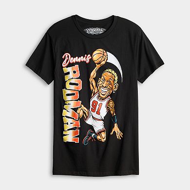 Men's Dennis Rodman Caricature Graphic Tee