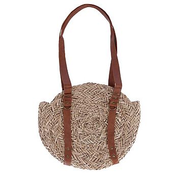 Bay Sky Women's Round Seagrass Shoulder Handbag