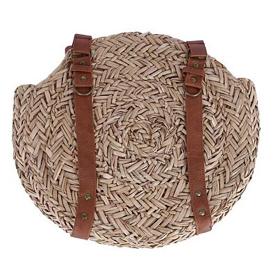 Bay Sky Women's Round Seagrass Shoulder Handbag