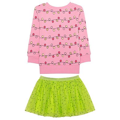 Baby & Toddler Girls 2-pc. How the Grinch Stole Christmas String Lights Sweatshirt & Skirt Set