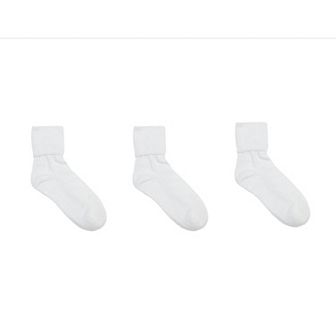 Jefferies Socks Women's Cotton Turn Cuff Sock (Pack of 3)