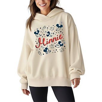 Women's Disney's Minnie Mouse Speckle Oversized Fleece Hoodie Sweatshirt