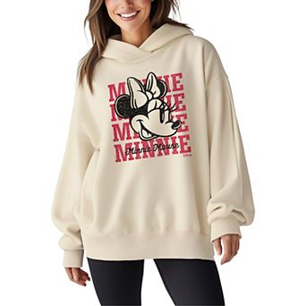 Women's Disney's Minnie Mouse Repeated Oversized Fleece Hoodie Sweatshirt