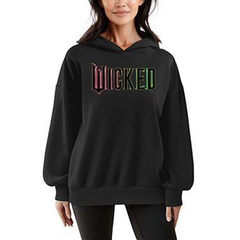 Women's Wicked Theatrical Logo Oversized Fleece Hoodie Sweatshirt