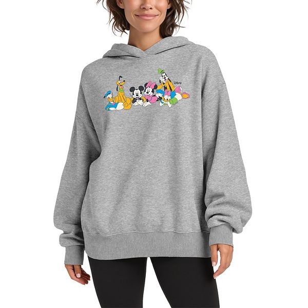 Women's Disney Mickey & Friends Oversized Fleece Hoodie Sweatshirt
