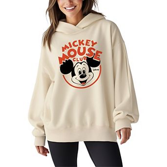 Women's Disney's Mickey Mouse Club Vintage Oversized Fleece Hoodie Sweatshirt