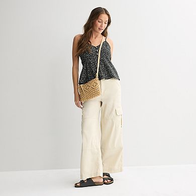 Juniors' SO® Button Tank Top