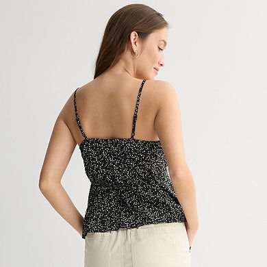 Juniors' SO® Button Tank Top