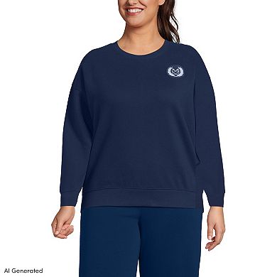 Plus Size Lands' End Serious Sweats Fleece Pullover