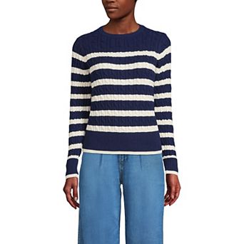 Women's Tall Lands' End Modern Cable Crew Sweater