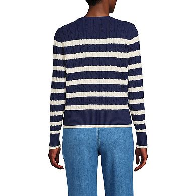 Women's Tall Lands' End Modern Cable Crew Sweater