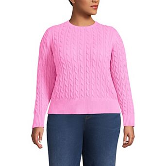 Plus Size Lands' End Modern Cable Crew Sweater