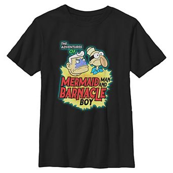 Boys 6-20 Nickelodeon SpongeBob SquarePants Mermaid Man And Barnacle Boy Graphic Tee