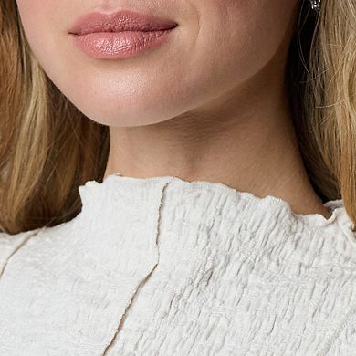 Women's Simply Vera Vera Wang Funnel Neck Pucker Top