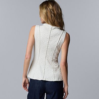 Women's Simply Vera Vera Wang Funnel Neck Pucker Top