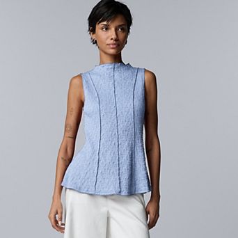 Women's Simply Vera Vera Wang Funnel Neck Pucker Top