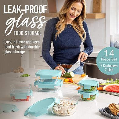 Bentgo Leak-Proof Glass 14-pc. Food Storage Set