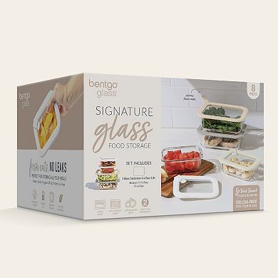 Bentgo 8-pc. Signature Leak-Proof Glass Food Storage Set