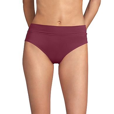 Petite Lands' End Pinchless High Waisted Bikini Swim Bottoms