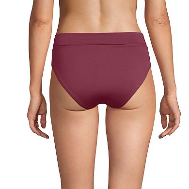 Petite Lands' End Pinchless High Waisted Bikini Swim Bottoms