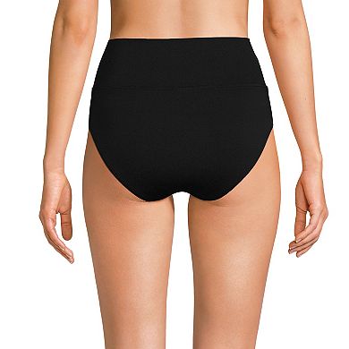 Petite Lands' End Pinchless High Waisted Bikini Swim Bottoms