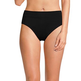 Petite Lands' End Pinchless High Waisted Bikini Swim Bottoms