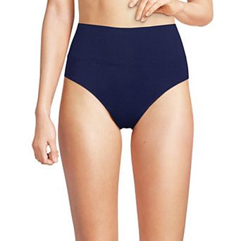 Petite Lands' End Pinchless High Waisted Bikini Swim Bottoms