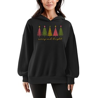 Women's Merry & Bright Oversized Fleece Hoodie Sweatshirt