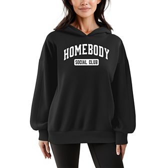 Women's Homebody Social Club Oversized Fleece Hoodie Sweatshirt