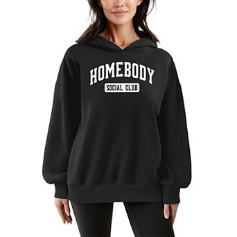 Women's Homebody Social Club Oversized Fleece Hoodie Sweatshirt