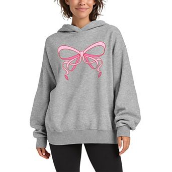 Women's Bows Oversized Fleece Hoodie Sweatshirt