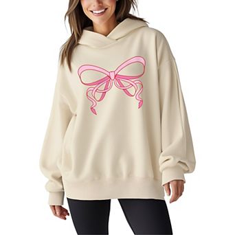 Women's Bows Oversized Fleece Hoodie Sweatshirt