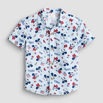 Baby & Toddler Boy Disney's Mickey Mouse Americana Woven Button Down Shirt