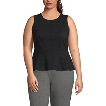 Plus Size Lands' End Sleeveless Peplum Top