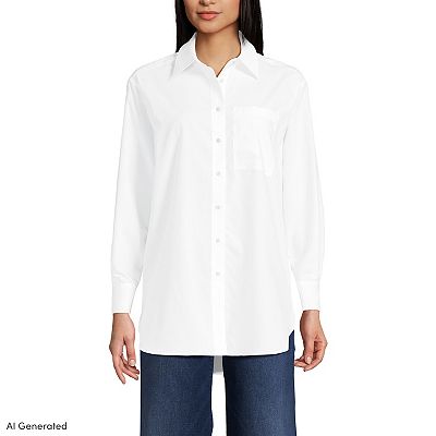 no iron shirt dress Brooks Brothers Women's Fitted Non-Iron Stretch Supima Cotton Dress Shirt | White