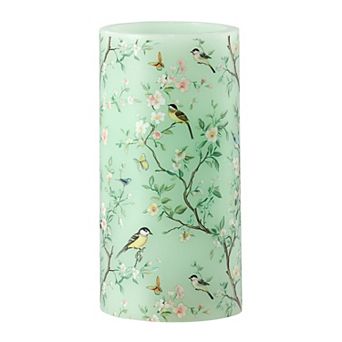 Mikasa Cherry Blossom Tall LED Wax Pillar Candle