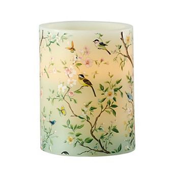 Mikasa Cherry Blossom LED Wax Pillar Candle
