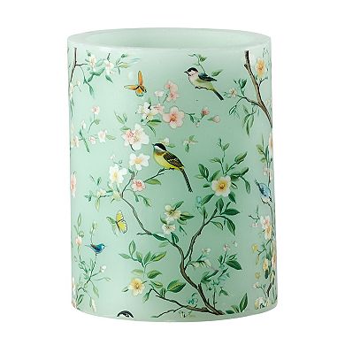 Mikasa Cherry Blossom LED Wax Pillar Candle