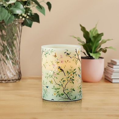 Mikasa Cherry Blossom LED Wax Pillar Candle