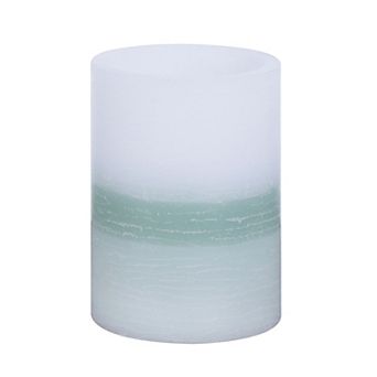 Mikasa Green Tri-Layer LED Wax Pillar Candle