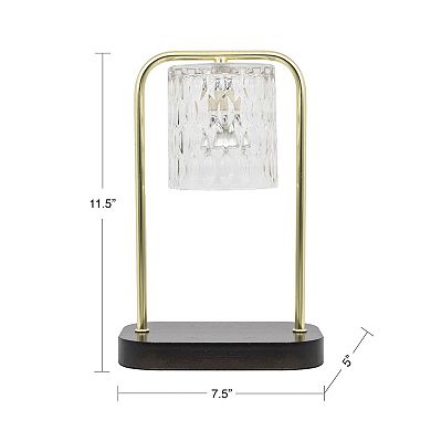 Belle Maison 11.5-Inch Glass Shade Candle Warmer