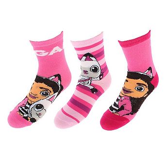 Textiel Trade Girl's Nickelodeon Gabby's Dollhouse Novelty Socks (3 Pack)
