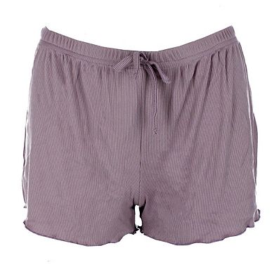 Not Tired Women's Plus Size Ribbed Cami and Shorts Pajama Set