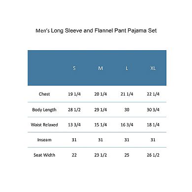 Outdoor Life Men's Long Sleeve and Flannel Pant Pajama Set