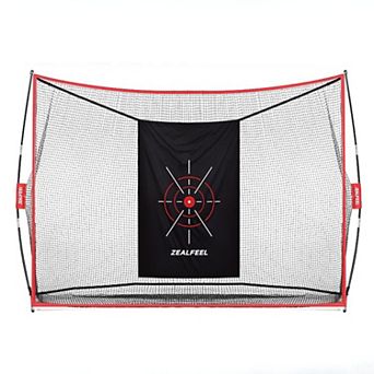 Zealfeel Golf Practice Net 10x7FT with Chipping Target, Mat, Balls & Carry Bag, Indoor/Outdoor Use