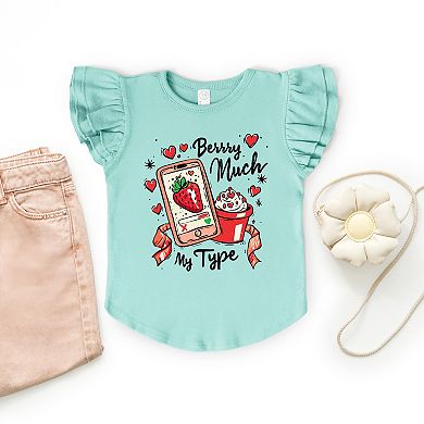 Berry Much My Type Strawberry - Flutter Sleeve Graphic T-Shirt