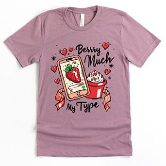 Berry Much My Type Strawberry - Youth Short Sleeve Graphic T-Shirt