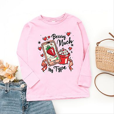 Berry Much My Type Strawberry - Youth Long Sleeve Graphic T-Shirt